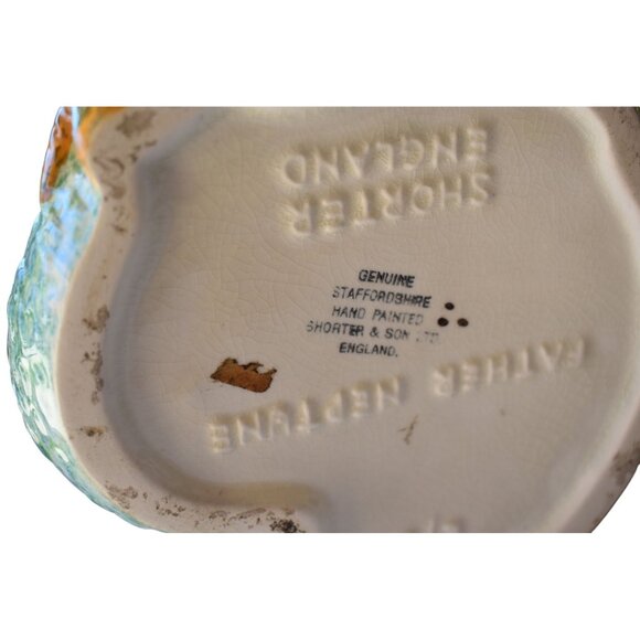 Vintage  Shorter & Son's Hand Crafted Father Neptune Pitcher Stein 11x7 - Picture 6 of 8